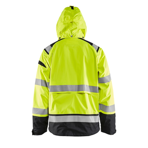 High Visibility <b>Men's</b> Winter Quilted <b>Jacket</b> Hi Vis Construction Security Safety Wear Reflective Tape Quick Dry Breathable - Product Image 3
