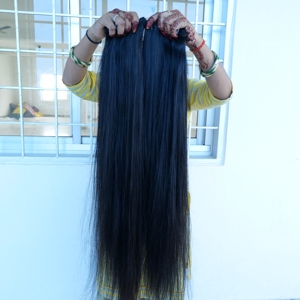 Extensions de cheveux humains vierges indiens bruts, doublement étirés, provenant d'un seul donneur, soyeux, lisses, de 8 à 36 pouces, type Temple Indien - Product Image 3