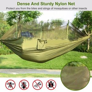 Portable Double Hammock Net 600lbs Load Capacity for 2 Persons Outdoor Hiking & Camping with Mosquito Net From Hommock P - Product Image 3
