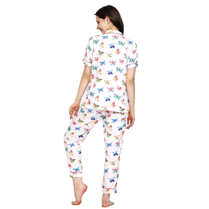 Vêtements de nuit pour femmes grandes tailles, design personnalisé tendance, imprimé élégant, col rabattu, vêtements de nuit pour femmes en provenance du Bangladesh - Product Image 2