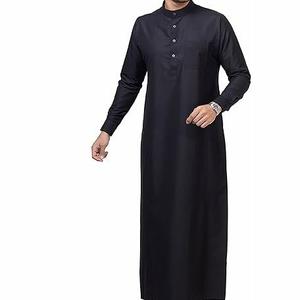 เสื้อคลุมแบบอิสลามสำหรับผู้ชาย OEM สไตล์อาหรับดูไบ แขนยาว สีน้ำเงิน สำหรับชาวมุสลิม - Product Image 5