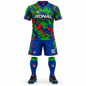 Conjuntos de Camisetas de Fútbol Personalizadas de Alta Calidad para Hombre, Uniformes de Fútbol de Colores Sólidos con Diseño Personalizado, Secado Rápido, Colores y Logotipo - Product Image 1
