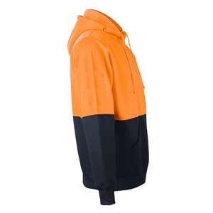 HI <b>VIS</b> Safety Fleece 100% Cotton Breathable Pull Over <b>Jumper</b> Workwear Kangaroo Pen Pocket Thermal Hoodie - Product Image 6