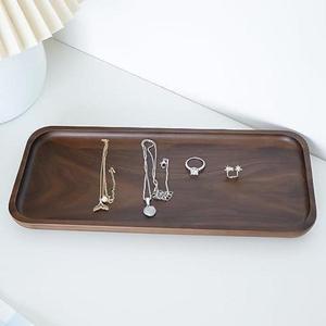 Bandeja y Plato de Madera de Mango Hechos a Mano, Bandejas de Acacia Auténtica de Grado Alimenticio, Última Llegada, Bandejas de Lujo para Servir Té y Aperitivos, Diseño Moderno - Product Image 2