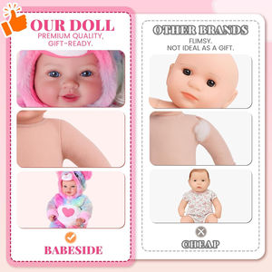 Poupée réaliste en tissu doux de 17 pouces Babeside Lyle, poupée bébé réaliste avec accessoires en peluche arc-en-ciel - Product Image 3
