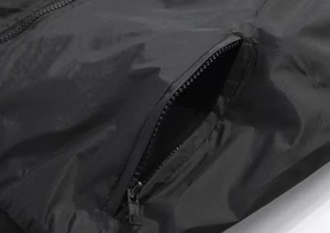 Chaqueta de Hombre con Cuello Alto y Forro a Cuadros Negro Azabache, Ligera, con Cierre Frontal, Estilo Casual, OEM - Product Image 2