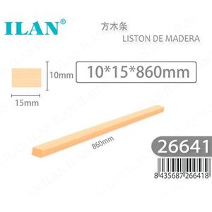 Listello di legno Ilan 10x15x860mm per artigianato e progetti fai da te - Product Image 1