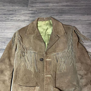 Chaqueta de Cuero con Flecos Vintage para Hombre y Mujer, Estilo Occidental de Lujo, OEM - Product Image 5
