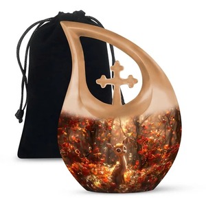 Urnas de cremación de lágrima de aluminio para guitarra cruzada hermosa de calidad Superior para cenizas humanas bolsa de terciopelo gratis - Product Image 6