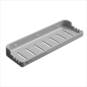 Sturdy <b>Shower</b> Rack Wall Mount Double Layer Metal Holder Heavy Duty Dual Bathroom Storage Organizer Hardware Included Set - Product Image 1