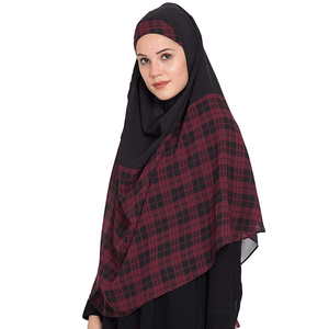 Hijab en mousseline côtelée tendance, foulard froissé, hijab en crêpe de chiffon pour femmes, châles plissés ondulés respirants - Product Image 4