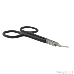 Black Handle Stainless Steel <b>Cuticle</b> Scissors Sharp Blade Beauty <b>Tools</b> For Manicure Adults Round Hole Design Durable - Product Image 2