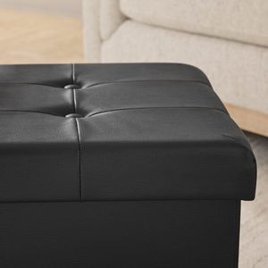 30" Collapsible Fabric <b>Storage</b> Ottoman Soft Stackable Seat <b>Stool</b> for Living Room - Product Image 3