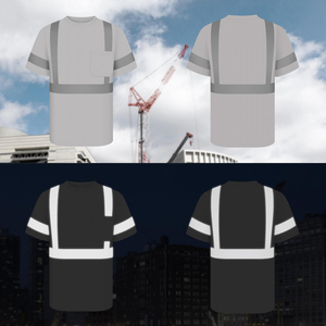 Camiseta de Seguridad de Alta Visibilidad para Hombre, Tela de Poliéster, Logotipo Impreso Personalizado, Luz LED Intermitente, Servicio OEM/ODM, Camisetas Altamente Reflectantes - Product Image 4