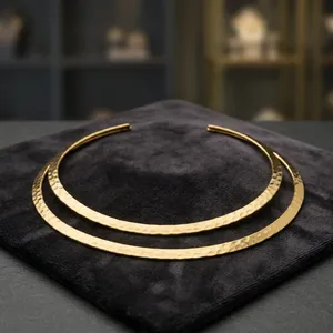 Wholesale Handmade Brass Hasli <b>Necklace</b> for Women | Adjustable Brass Torque Collar <b>Necklace</b> | Traditional Indian Brass Jewelry - Product Image 6