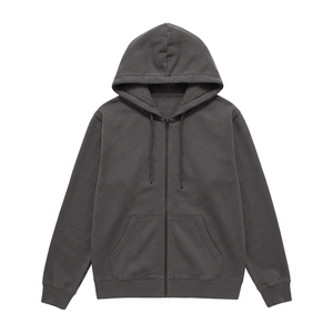 เสื้อฮู้ดซิปผ้าฝ้ายฟลีซ 180 กรัม แบบยูนิเซ็กซ์ สไตล์ลำลอง ใส่ได้ทุกเพศ เหมาะสำหรับฤดูใบไม้ร่วง ผ้าถักเรียบเนียน ทรงหลวม ใส่สบาย ไม่เป็นขุย - Product Image 1