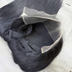 Wholesale <b>Brown</b> and Natural Black Vietnamese Human Hair Natural Straight Hair Glueless Lace Closure Raw Vietnamese Hair HD <b>Wigs</b> - Product Image 4