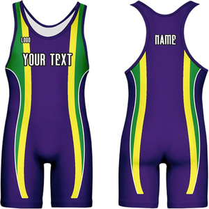 Customized Size 100% Polyester Plus Size Four-Way Stretch Quick Dry Breathable Eco-Friendly Durable <b>Wrestling</b> <b>Singlets</b> - Product Image 1