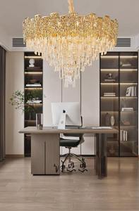 Lámpara de Araña de Cristal de Diseño de Lujo con Recubrimiento Dorado para Proyectos de Iluminación Interior de Villas y Mansiones de Lujo al Mejor Precio - Product Image 3