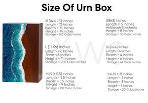 Handcrafted Rosewood Cremation Urn for Ashes Ocean Wave Wooden <b>Memorial</b> <b>Box</b> <b>Keepsake</b> - Product Image 4