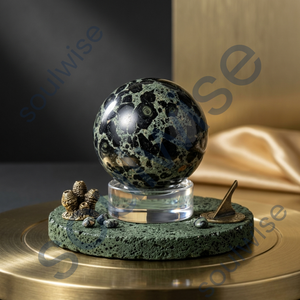 Sphère de tourmaline naturelle en quartz, cabochon, pierre précieuse en vrac pour la décoration de bijoux - Product Image 5