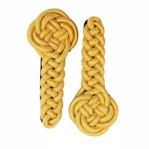 Épaulettes personnalisées en cordon tressé doré métallisé pour tenue de cérémonie et équipement de défense personnelle - Product Image 4