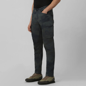 Pantalon cargo camouflage pour homme, coupe droite, multi-poches, fermeture boutonnée, pantalon de travail - Product Image 3