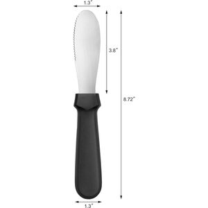 Juego de 4 espátulas para mantequilla negras de 8.75 pulgadas con mango de plástico, herramientas para hornear y repostería - Product Image 2