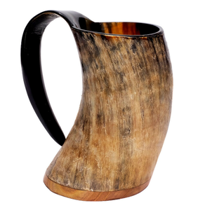 Verre à boire en corne de buffle de qualité supérieure, style corne de bovin viking, avec bordure en laiton, à prix bas - Product Image 6