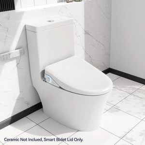 Smart Bidet <b>Toilet</b> <b>Seat</b> with Adjustable Heated <b>Seat</b> and Water Temperature Pressure Side Knob <b>Portable</b> Design - Product Image 3