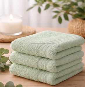 Nouvel Arrivage Serviettes de Toilette 400 GSM en Coton Uni 100% pour Hôtels et Maisons, Antibactériennes, Respirantes, Super Douces, Séchage Rapide, Vente en Gros Inde - Product Image 2