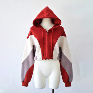 Customized Women's Oversized High Quality Casual Women Cropped Hoodies Custom Label Crop Top Hoodies - Product Image 1