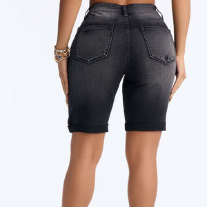 Shorts de Mezclilla para Mujer, de Alta Calidad, Casuales, de Cintura Alta, Ecológicos, de Secado Rápido, Azules, Rectos, Estilo Verano Y2K, con Bolsillos, Tipo Cargo - Product Image 3