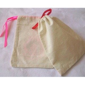 Sacs de courses en coton avec cordon de serrage, taille moyenne, écologiques, réutilisables, avec logo d'arbre - Product Image 3
