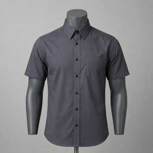 เสื้อเชิ้ตแขนสั้นผู้ชายแบบปรับแต่งได้ ผ้าทอเนื้อนุ่ม สวมใส่สบาย สไตล์ลำลองสำหรับมืออาชีพและชุดยูนิฟอร์มสำนักงาน - Product Image 6