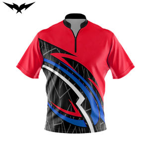 Maillots de bowling courts par sublimation, chemises personnalisées, séchage rapide, polyester respirant, unisexe, imprimé 3D - Product Image 5