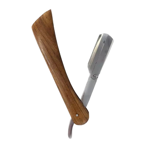 Rasoir à raser avec manche en bois, rasoir de qualité supérieure, lame réglable en acier inoxydable pour un rasage professionnel - Product Image 6