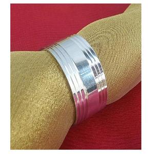 Anillo para Servilletas de Metal Plateado Pulido de Lujo con Acabado Martillado – Soporte Ancho para Servilletas con Acabado Espejo para Decoración de Mesa en Bodas, Hoteles y Banquetes. - Product Image 6