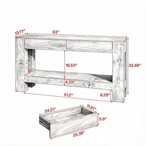 Consolle Moderna di Lusso con Vano Portaoggetti e Piano in Pietra Rustica per Soggiorno, Ingresso, Appartamento o Arredamento Alberghiero - Product Image 3