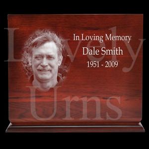 Urna funeraria de madera con acabado cerezo, tamaño grande, para adultos, contenedor para cenizas, recuerdo conmemorativo. - Product Image 3