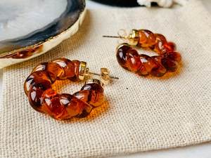 Summer Fashion Jewelry <b>Clear</b> Resin <b>Jelly</b> Twisted Gifts & Crafts Earrings Fashion Jewelry Hoop Earrings for Women - Product Image 4