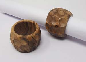 Anillos para Servilletas de Fiesta, Uso Festivo, Cumpleaños, Bambú, Diseño Clásico, Duraderos, Dream Crafts India DCNN17 4.5cm - Product Image 4