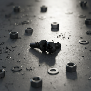 Vis autoperceuse à tête cylindrique en acier au carbone revêtu noir PDC 11 avec rondelle, entraînement Phillips, filetage standard, classe 4.8 6.8 - Product Image 1