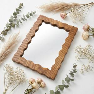 Miroir mural en bois de luxe pour hall d'hôtel, grand miroir mural en bois pour la décoration intérieure de l'hôtellerie, miroir suspendu en gros - Product Image 3