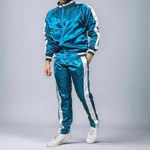 ชุดวอร์มผ้าซาตินไนลอนสำหรับผู้ชายชุดวอร์มมีฮู้ดสำหรับฤดูหนาวกลางแจ้งมีซิปดีไซน์แบบทึบ - Product Image 1