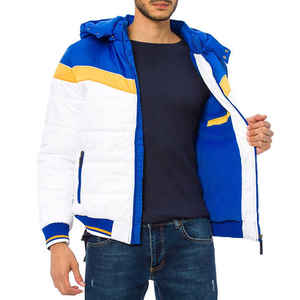 Veste matelassée en polyester pour homme, épaisse, thermique, finition antibactérienne, fermeture éclair sur le devant, protection contre le froid, fourniture en gros d'articles vestimentaires pour usine - Product Image 3