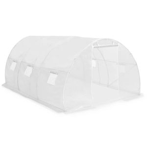 Serra da Giardino 44m² con Tessuto in PE Bianco e Acciaio Zincato per Copertura di Grandi Aree - Product Image 2