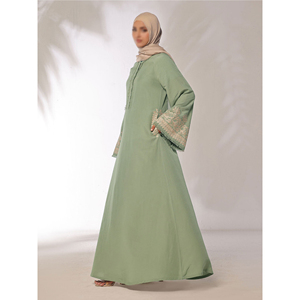 Nouvelles Robes Abaya pour Femmes en Gros, Manches Longues, Abaya Ouverte Musulmane, Ensemble Robe d'Été pour Femmes - Product Image 3