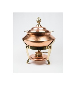 Réchaud alimentaire en acier inoxydable poli miroir de qualité supérieure, écologique, avec brûleur à gaz pour restaurant et buffet - Product Image 5