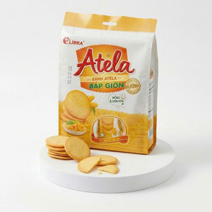 Atela Corn Thin Crackers 228g Crispy <b>Biscuits</b> Bulk Supply ODM Private Packing Snack Manufacturer - Product Image 1